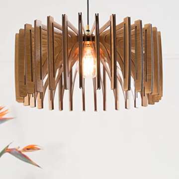 FAT UMBRELLA Wood Pendant Light - Mid Century Modern