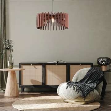 FAT UMBRELLA Wood Pendant Light - Mid Century Modern