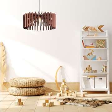 FAT UMBRELLA Wood Pendant Light - Mid Century Modern