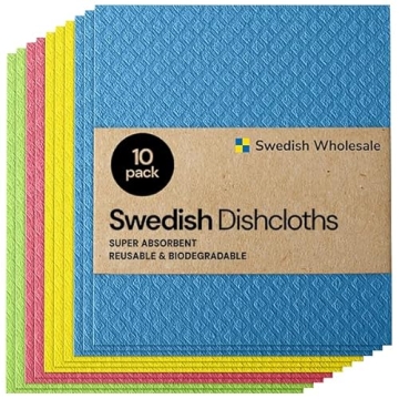 Eco-Friendly Swedish Dishcloth - Bulk 10 Pack