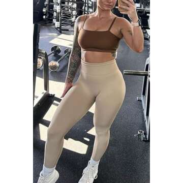 Aoxjox Women's Workout Bandeau Sports Bras Training Fitness Running Yoga Crop Tank Top (Dandelion Br...