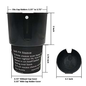 Smile Turtle Car Cup Holder for 32 oz and 40 oz Bottle,Water Bottle Expander,Car Coasters Cup Holders Insert,Automotive Consoles & Organizers Interior Accessories, CCT-003