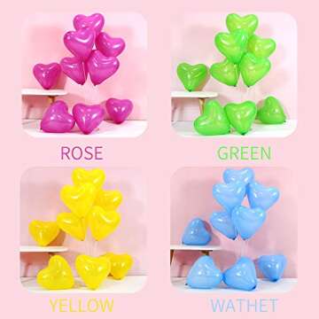 50 Pink Heart Shaped Balloons for Special Occasions