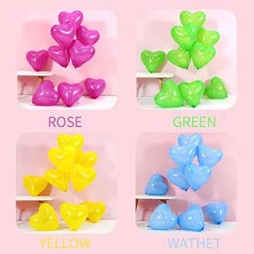 50 Pink Heart Shaped Balloons for Special Occasions