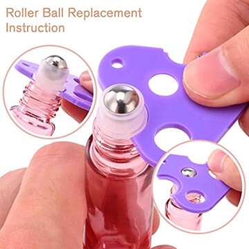 PrettyCare 10 ml Essential Oil Roller Bottles - 12 Pack