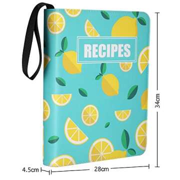 Recipe Book Binder with 40 Plastic Page Protectors, Perfect for 8.5" x 11" Printed Recipes, Recipe Book Collectors Album with Dividers (Lemon Green)