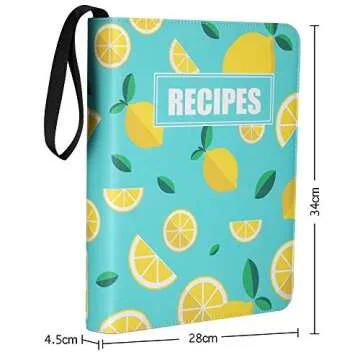 Recipe Book Binder with 40 Plastic Page Protectors, Perfect for 8.5" x 11" Printed Recipes, Recipe Book Collectors Album with Dividers (Lemon Green)
