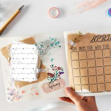 Naszonus 28 Boho Scrapbook Paper, 12"X12" Inch Scrapbook Paper, 90 lb/160 gsm Scrapbook Paper Double-Side Print (BOHO 2)