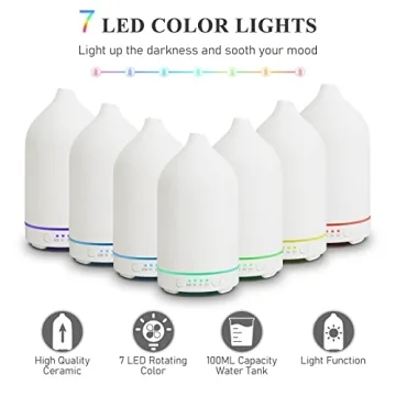 Essential Oil Diffuser with LED Lights & Auto Shut-Off