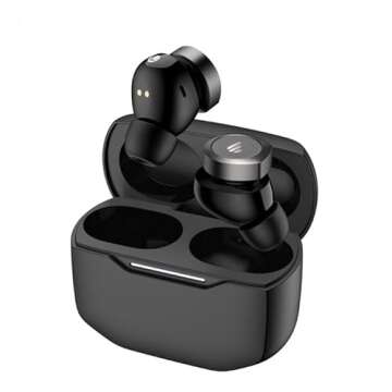 Edifier W240TN Active Noise Cancellation Earbuds with Bluetooth V5.3 - True Wireless Earbuds with Dual Dynamic Drivers - Fast Charging - Custom EQ - Physical Button and App Control - Black