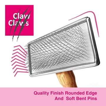 Claw Claws Pet Slicker Brush for Medium Dogs - Best Grooming Tool