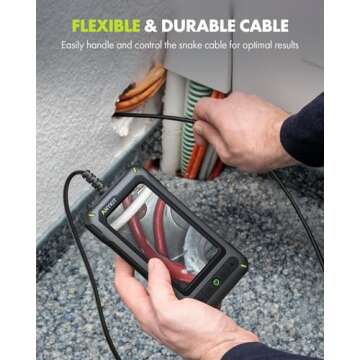 Anykit Borescope Inspection Camera - 4.3” HD Waterproof Snake Camera