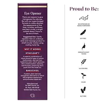 Womaness Eye Opener Anti Aging Eye Cream - Hyaluronic Acid & Bakuchiol Retinol Alternative for Dark ...