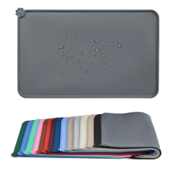 AUDWUD Silicone Waterproof Pet Feeding Mats - Non-Slip, Easy Clean, Perfect for Pets