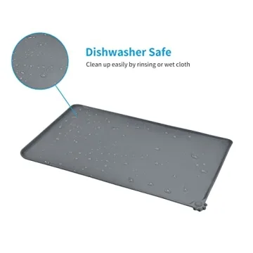 AUDWUD Silicone Waterproof Pet Feeding Mats for Easy Cleanup