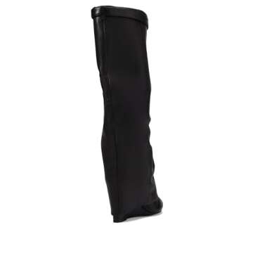 Steve Madden Women's Corenne Knee High Boot, Black Leather, 9