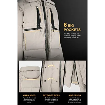 Orolay Women's Thickened Down Jacket Beige Medium Winter Wear