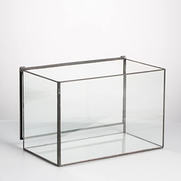 NCYP Small Rectangle Glass Terrarium for Creative Displays