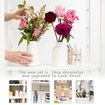 Chaumiere Set of 2 Classic White Ceramic Vases