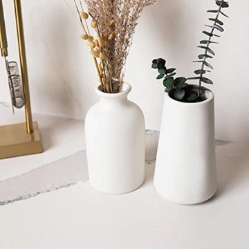 Chaumiere Set of 2 Classic White Ceramic Vases