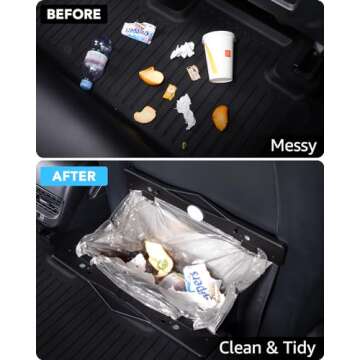 Motrobe 2025 Upgrade Tesla Model Y 2020-2025 Trash Can Garbage Bag Garbage Bin [Magnetic Buckle] [Wa...