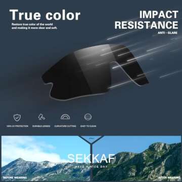 SEKKAF Youth Baseball Sunglasses for Boys Girls Age 6-12 Softball Cycling Sports Sunglasses for Kids Lightweight Frame