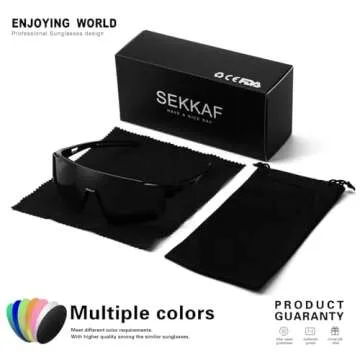 SEKKAF Youth Baseball Sunglasses for Boys Girls Age 6-12 Softball Cycling Sports Sunglasses for Kids Lightweight Frame