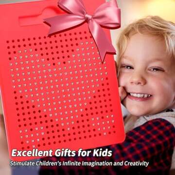 MAGBLOCK Magnetic Drawing Board Kids Writing Pad with Magnet Pen, Portable Educational Toys for Toddlers Kids Boys and Girls,Gifts Ideal for Travel and Road Trips (8.58in x6.89in)