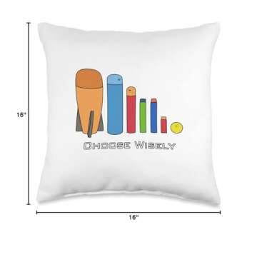 Coop772 Merch Choose Wisely 16x16 Throw Pillow, Multicolor