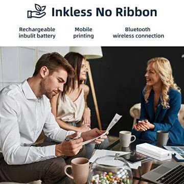 HPRT Wireless Portable Printer - Bluetooth Thermal Printer for Travel, Mobile Office, School, Home Compatible with iOS Android