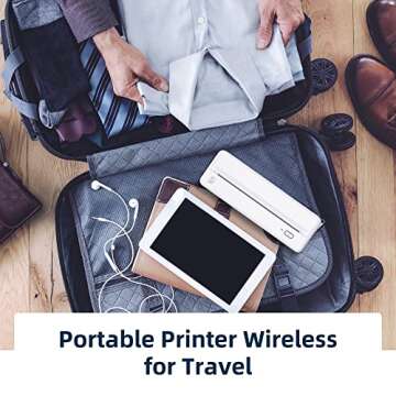 HPRT Wireless Portable Printer - Bluetooth Thermal Printer for Travel, Mobile Office, School, Home Compatible with iOS Android