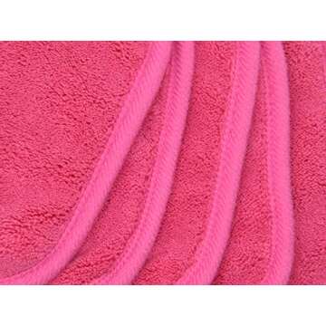 BloomSesame Makeup Remover Cloths for Face, Eye, Lips - Reusable Makeup Remover Pads Soft Microfiber Facial Cleansing Cloths 5 x 5 inch 12 Pack (Dark Pink)