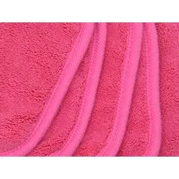 BloomSesame Makeup Remover Cloths for Face, Eye, Lips - Reusable Makeup Remover Pads Soft Microfiber Facial Cleansing Cloths 5 x 5 inch 12 Pack (Dark Pink)