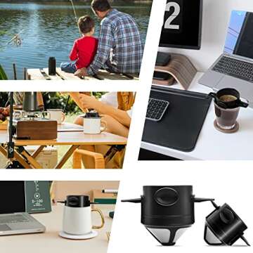 AnnYun Portable Pour Over Coffee Dripper, Easy to Use