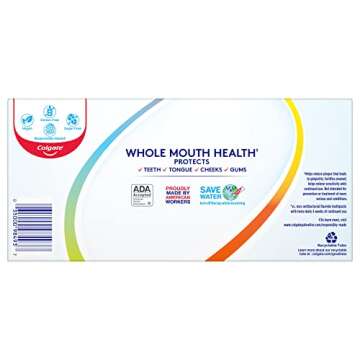 Colgate Total Toothpaste with Stannous Fluoride and Zinc, Multi Benefit Toothpaste with Sensitivity Relief and Cavity Protection, Deep Clean - 4.8 Ounce (Pack of 2)