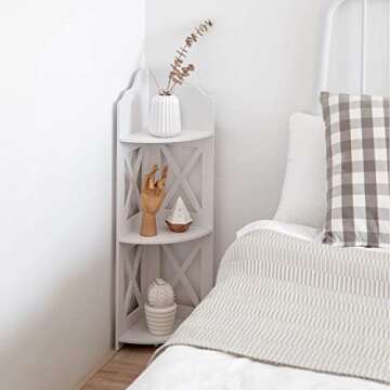 TuoxinEM Corner Shelf - Stylish Storage for Small Spaces