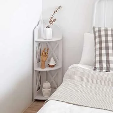 TuoxinEM Corner Shelf - Stylish Storage for Small Spaces