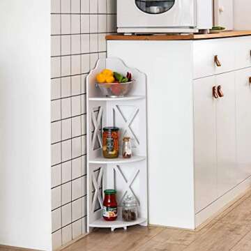 TuoxinEM Corner Shelf - Stylish Storage for Small Spaces