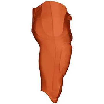 Champro Standard Bootleg 2 Adult Integrated Football Pants with Built-in Pads, Orange, 3X-Large