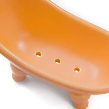 Colorful 5.6" Ceramic Mini Bathtub Soap Dish - Cute Decor