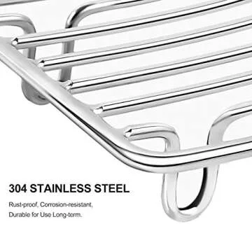 GUUKAR Stainless Steel Soap Dish with Beige Soap Saver