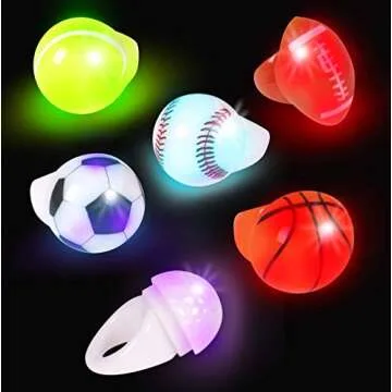 Narwhal Novelties Light Up Toy Rings for Kids - 12-Pack