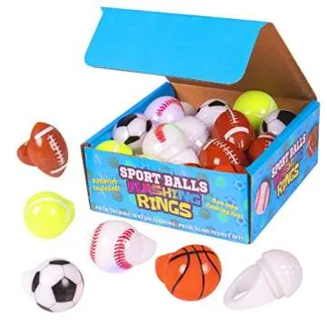 Narwhal Novelties Light Up Toy Rings for Kids - 12-Pack