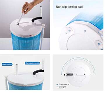 Portable Hand Cranked Manual Washer & Spin Dryer