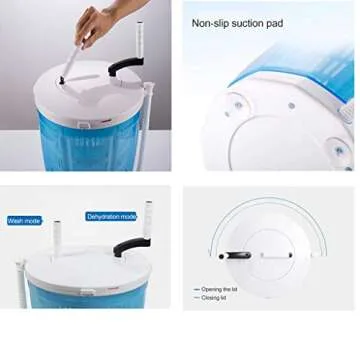Portable Hand Cranked Manual Washer & Spin Dryer