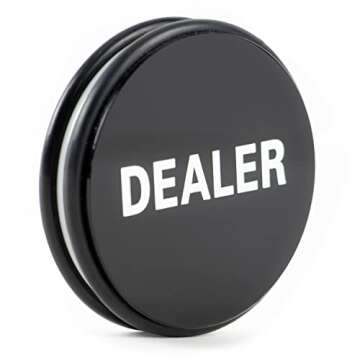 Brybelly Double-Sided Dealer Button – Casino-Grade Poker Buck Poker Weight, Large 3 Inch Diameter ...
