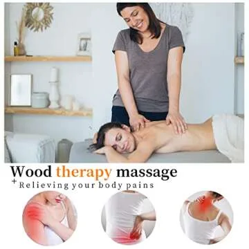 Ctwctr Wood Therapy Massage Tools Manual Massage Roller Stick for Body Sculpting, Maderoterapia Kit- Cellulite Massager for Muscle Pain Relief, Fascia, Cellulite
