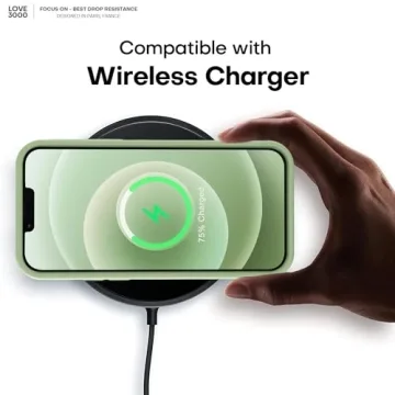 LOVE 3000 Designed for iPhone 12 Case/iPhone 12 Pro Case, Premium Silicone with [Soft Anti-Scratch Microfiber Lining] Shockproof Protective Phone Case for Men Women Girls 6.1", Matcha