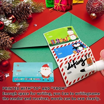 500 Pcs Christmas Gift Tags Stickers by Taeekiy