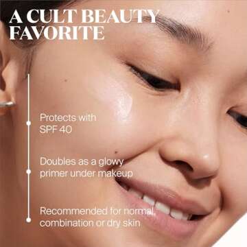 Supergoop! Glowscreen SPF 40, Dawn (Pink Pearl Glow) - 1.7 fl oz - Glowy Primer + Broad Spectrum Sun...